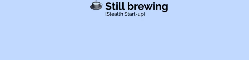 Stealth Start-up